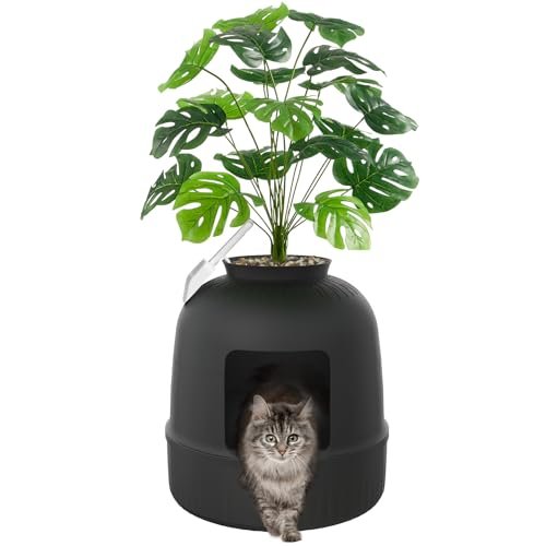 Lifewit Cat Litter Box, Hidden Enclosure Litter Tray with Od