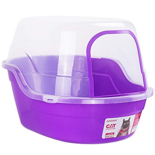 Covered Litter Box, Jumbo Hooded Cat Litter Box Holds Up to 