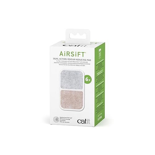 Catit Airsift Dual Action Air Purifier Pad, 6 Pack
