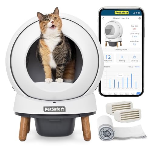 PetSafe ScoopFree SmartSpin Self-Cleaning Litter Box, White