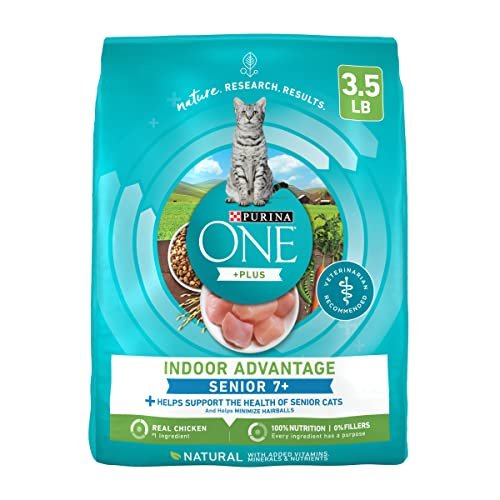 Purina ONE High Protein, Natural Senior Dry Cat Food, Indoor