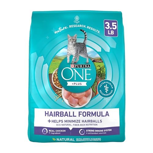 Purina ONE Natural Cat Food for Hairball Control, +PLUS Hair