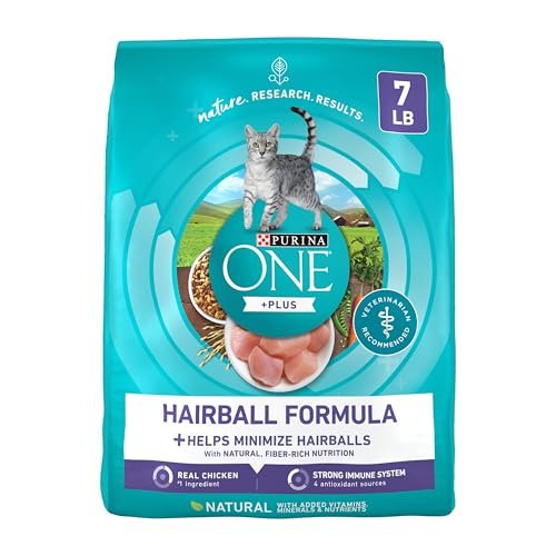 Purina ONE Natural Cat Food for Hairball Control, +PLUS Hair
