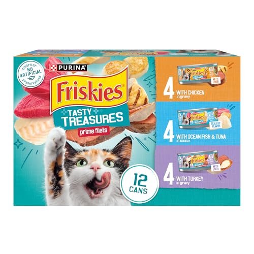 Purina Friskies Wet Cat Food Variety Pack, Tasty Treasures P