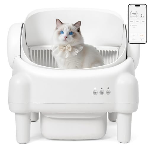 PARUUNTYS Self Cleaning Litter Box,Open Top Automa