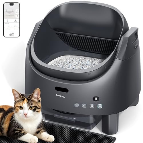 Automatic Litter Box Self Cleaning, FeelNeedy Open-Top Smart