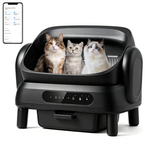 XXXL Automatic Cat Litter Box for Large Cats, Open