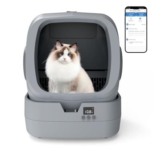 UPFAS Automatic Cat Litter Box Self Cleaning - APP Control -