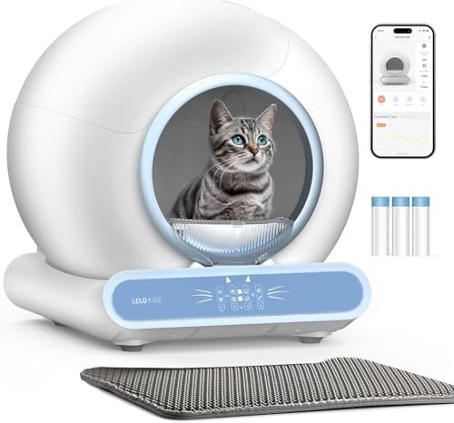 Self Cleaning Litter Box, Integrated Safety Automatic Cat Li