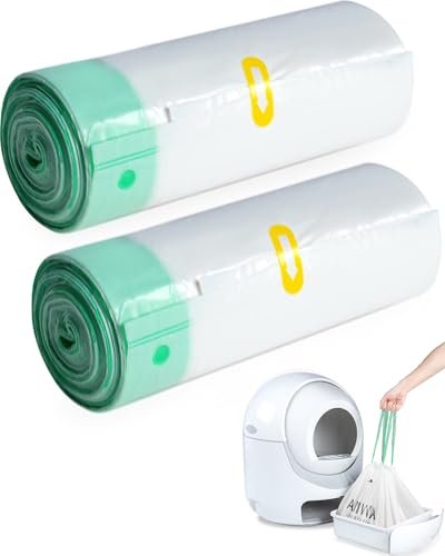 ANWA 40 Count Cat Litter Box Liners for Automatic Cat Litter