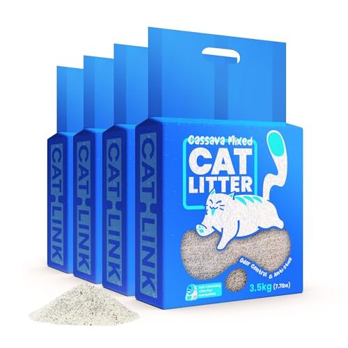 CATLINK Cassava Mixed Cat Litter, 2-Fold Absorbent, Fast Clu