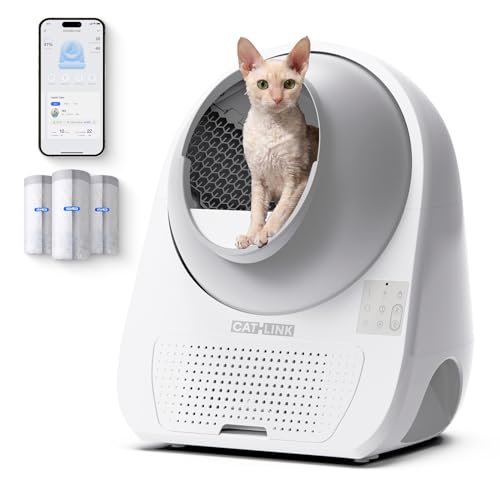 CATLINK Self Cleaning Cat Litter Box for Multiple Cats, Heal