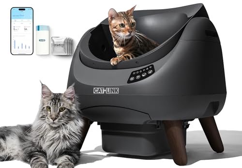 CATLINK Self Cleaning Cat Litter Box Open-X, 5G & 2.4G WiFi,