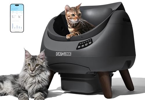 CATLINK Self Cleaning Cat Litter Box Open-X, 5G & 2.4G WiFi,