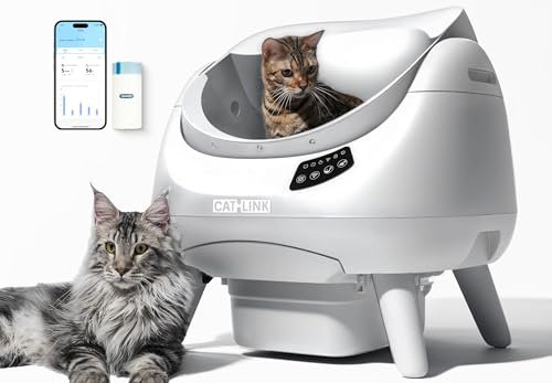 CATLINK Self Cleaning Cat Litter Box Open-X, 5G & 2.4G WiFi,