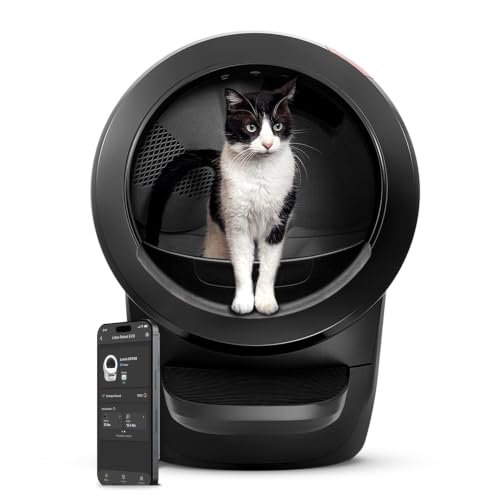 Litter-Robot 4 with Step & Fence by Whisker, Black