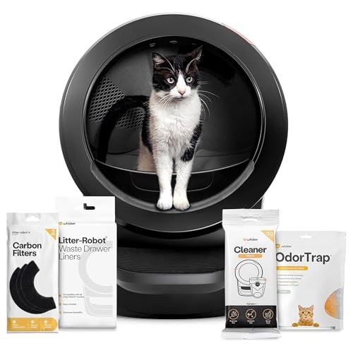 Litter-Robot 4 Supply Bundle by Whisker, Black - Automatic