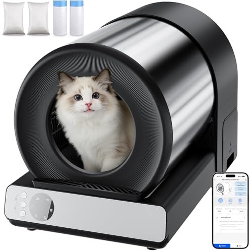 Self Cleaning Litter Box Large Capacity, Automatic Cat Litte