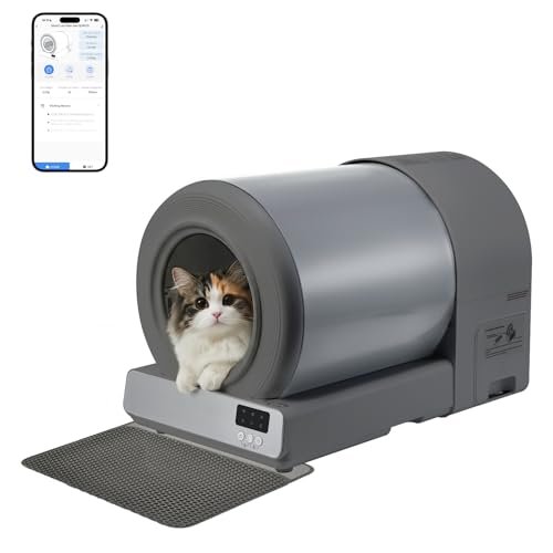 Agvenra Stainless Steel Self-Cleaning Cat Litter Box, Smart