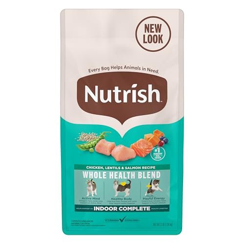 Nutrish Indoor Complete Dry Cat Food, Chicken, Lentils & Sal