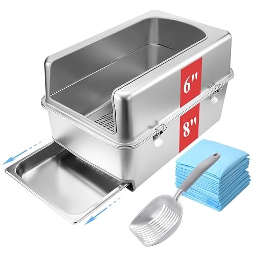 Sorstrem Pull-Out Sifting Cat Litter Box with Lid for Pine P