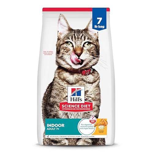 Hill's Science Diet Adult 7+ Indoor Dry Cat Food, Chicken, 7