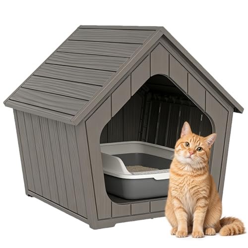GULAIMOAO Cat Litter Box Enclosure, Hidden Covered Litter Bo