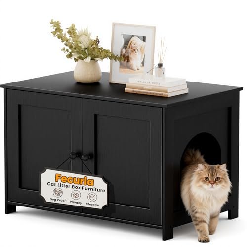 Fecuria Cat Litter Box Enclosure Furniture Dog Pro