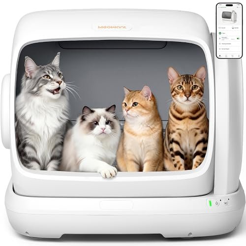 Meowant Self-Cleaning Cat Litter Box, 106L Large Capacity fo