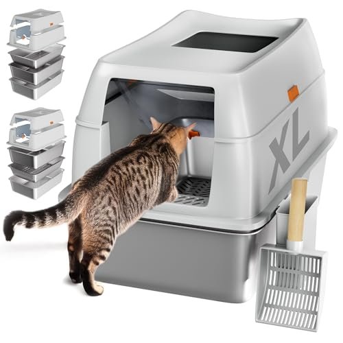 Tom & Sora Creations Stainless Steel Sifting Litter Box, Sif