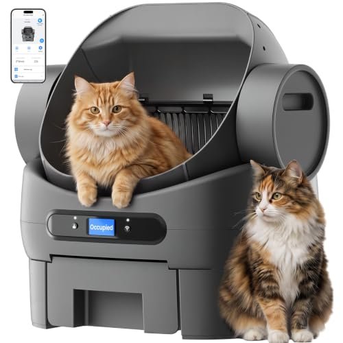 Open-Top Automatic Cat Litter Box, Self Cleaning L