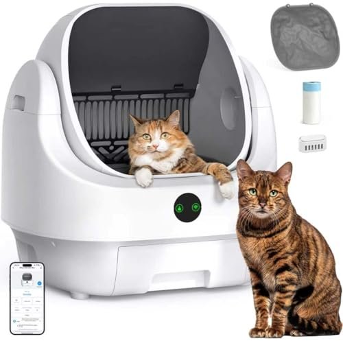 Open-Top Automatic Litter Box, Odor Control, Ready to Use, S