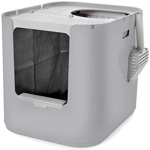 Modkat XL Cat Litter Box, Top or Front-Entry, Liner, Scoop &
