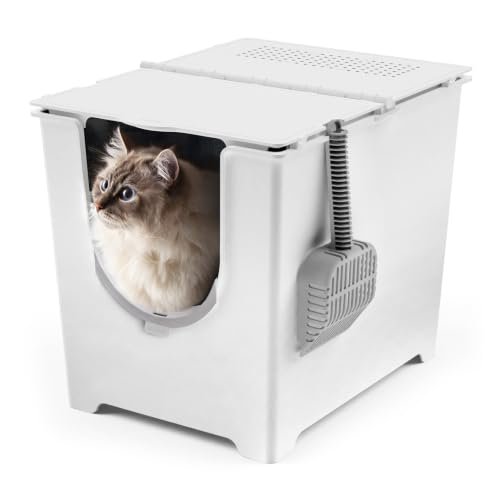 Modkat Flip covered litter box with three-position magnetic lid
