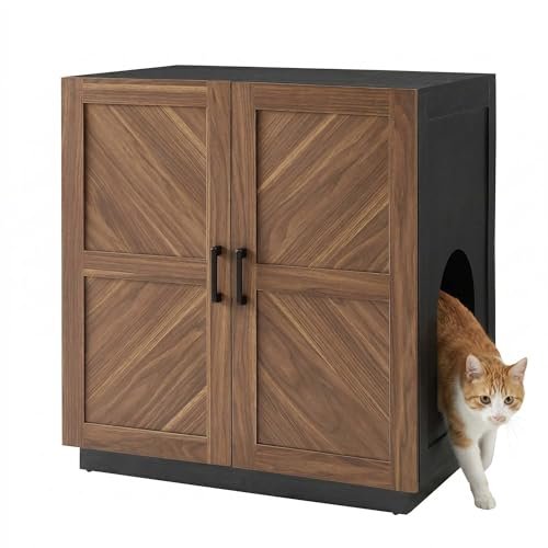 unipaws tall cat litter box enclosure sized for top entry litter pans