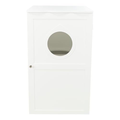 Trixie two-story white furniture litter box enclosure