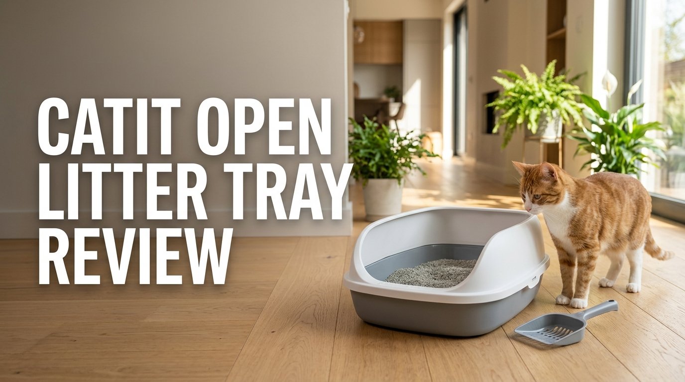Catit Open Litter Tray Review showing the open design and raised sides