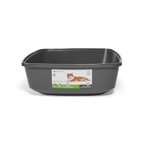 So Phresh by Petco Open Cat Litter Box Charcoal X-Large 22.4