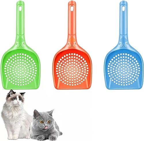 Eruinfang three piece ABS plastic cat litter scoop set