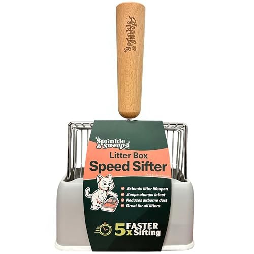 Cat Litter Scoop, Metal Litter Scooper - 5X Faster No-Shake