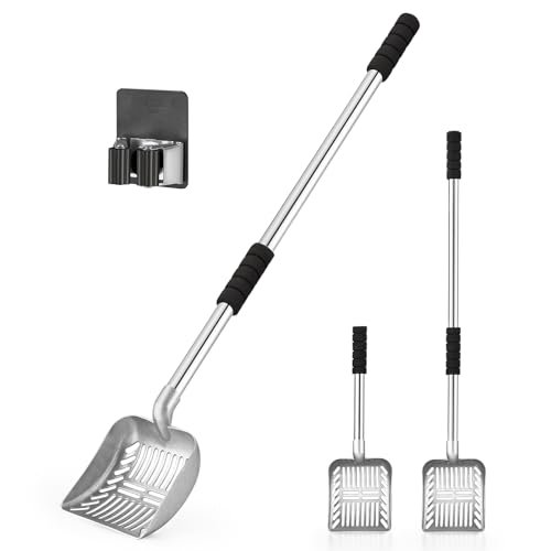 Yangbaga stainless steel detachable long handle litter scoop