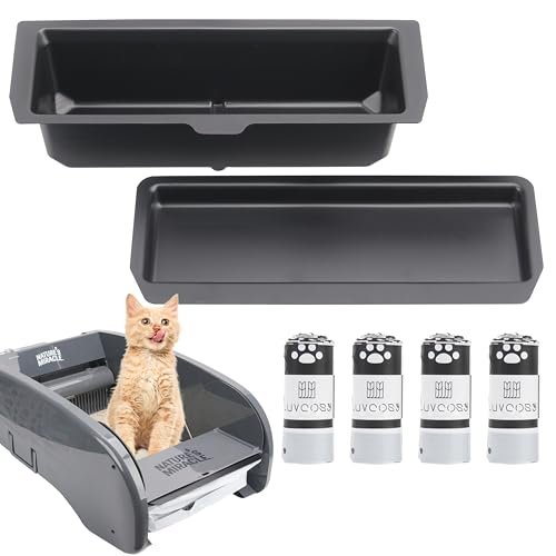 40 Litter Box Liners with a Permanent Waste Receptacle Compa