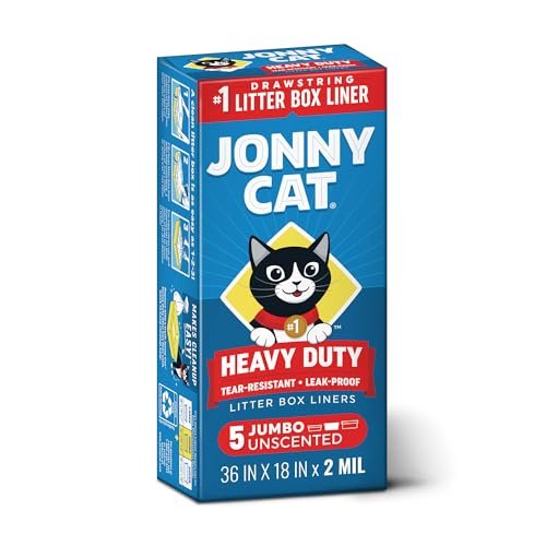 Jonny Cat heavy duty jumbo litter box liners, 5 count
