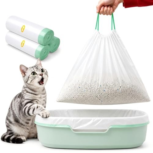 FortiCrest cat litter box liners, 30 count, large 37 in x 18 in, 2.8 mil